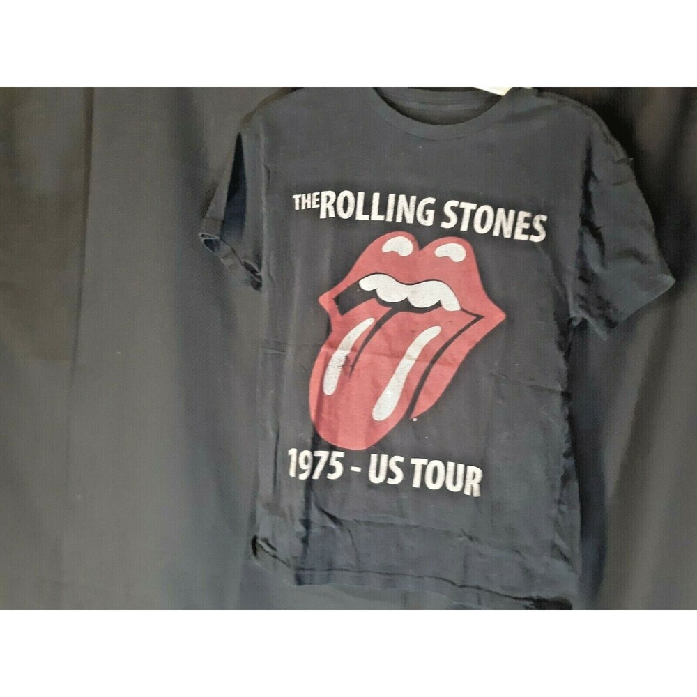 THE ROLLING STONES 1975 US TOUR T SHIRT 2020 REPRINT WOMENS SZ XS